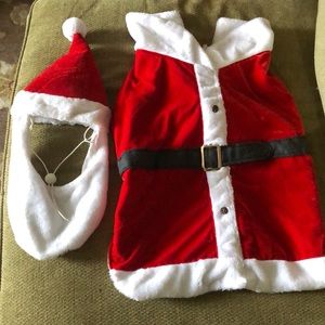 Dog Santa Outfit & Hat
